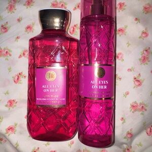 All Eyes On Her Bath & Body Set - Pink Scented Wash & Fragrance Mist